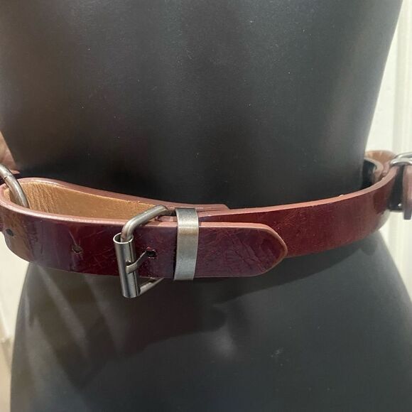 Women’s to‎ the Max maroon multi buckle unique belt 32 inches - Picture 1 of 5